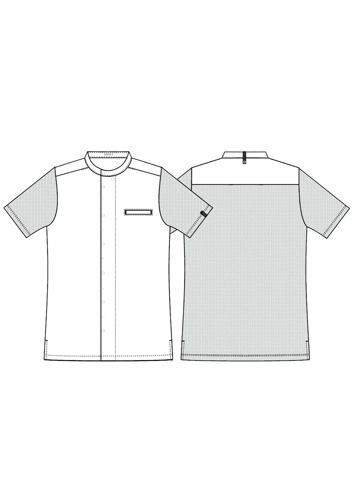 Chef/service piqué shirt Short Sleeves Unisex