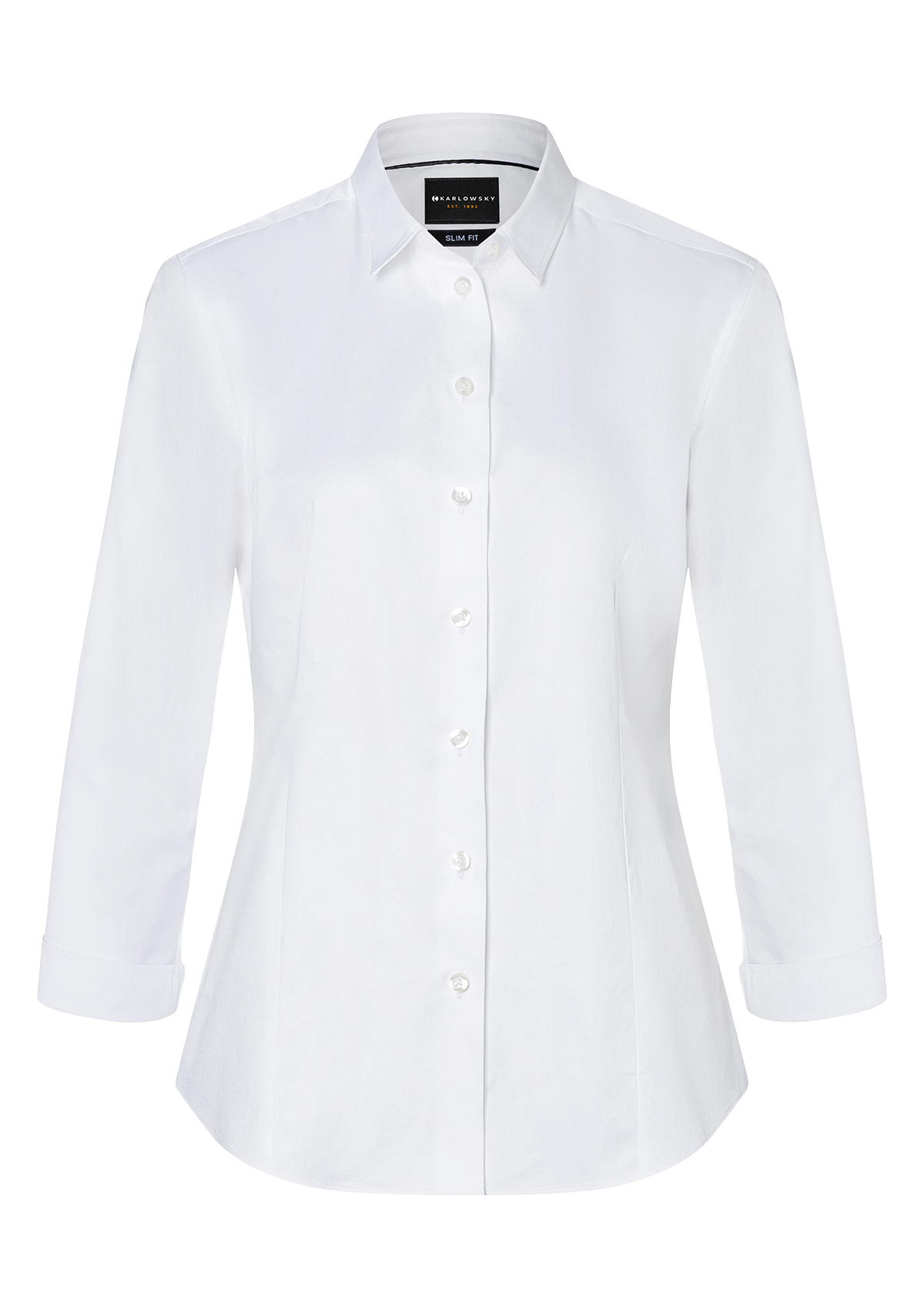 Damen Bluse Active-Stretch 3/4-Arm Slim-Fit