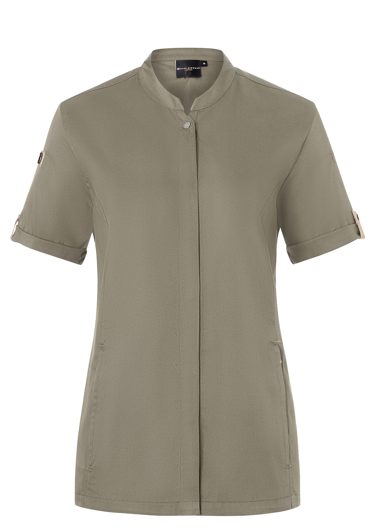 Damen Kochhemd Kurzarm Green-Generation