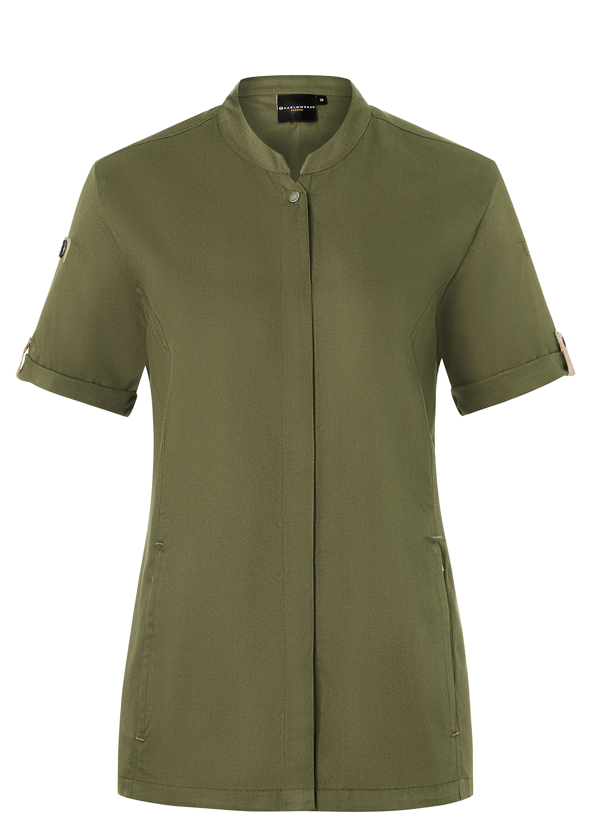 Damen Kochhemd Kurzarm Green-Generation