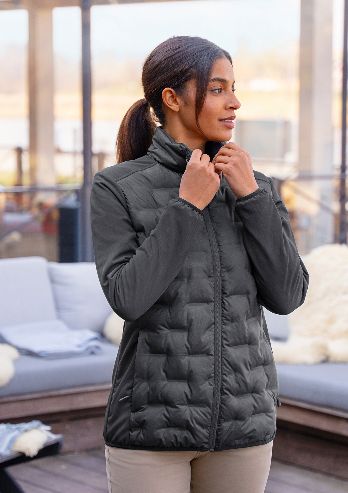 Damen Hybridjacke Outdoor-Pro Langarm