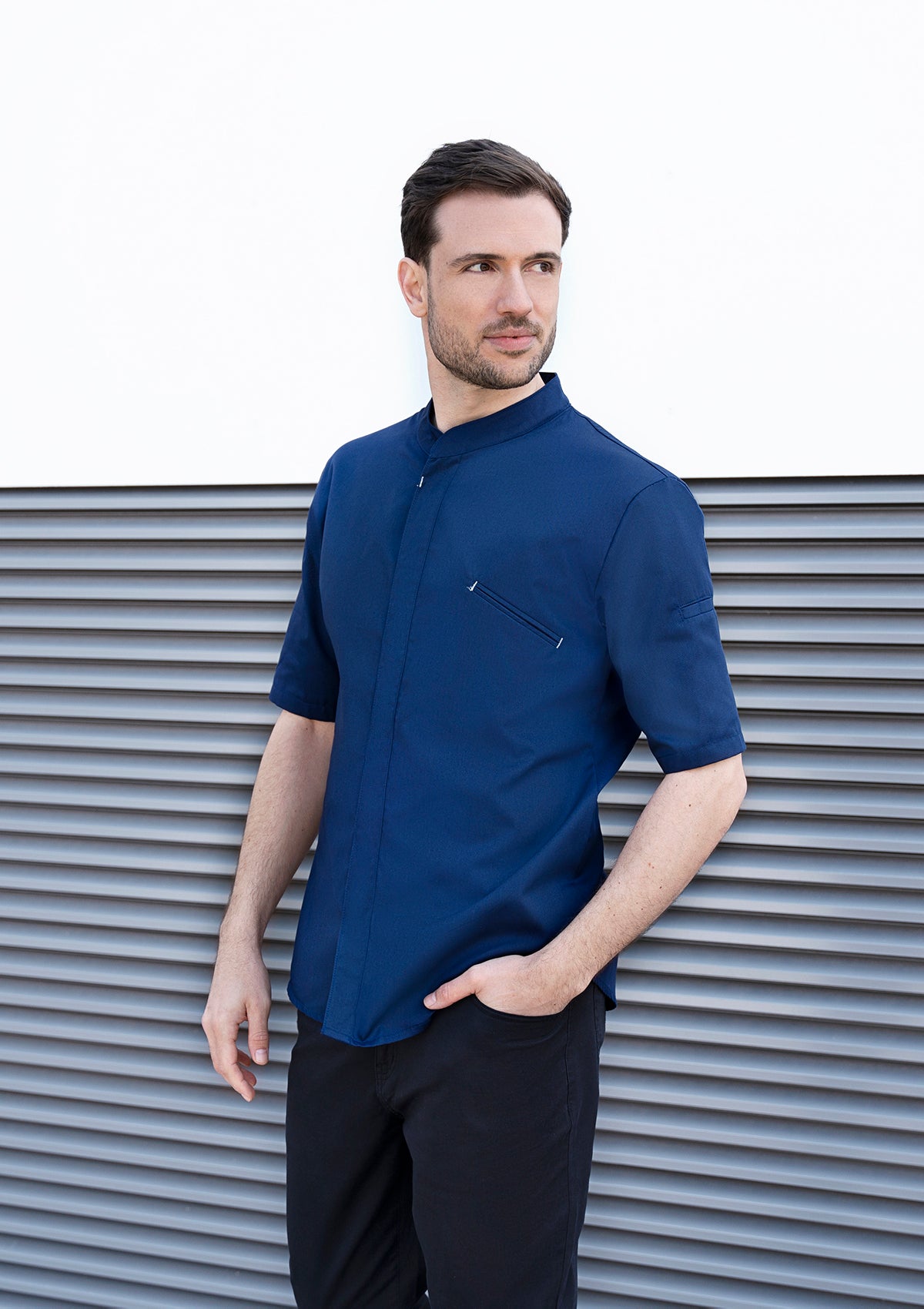 Men's Chef Shirt Short Sleeves Modern-Touch | Karlowsky