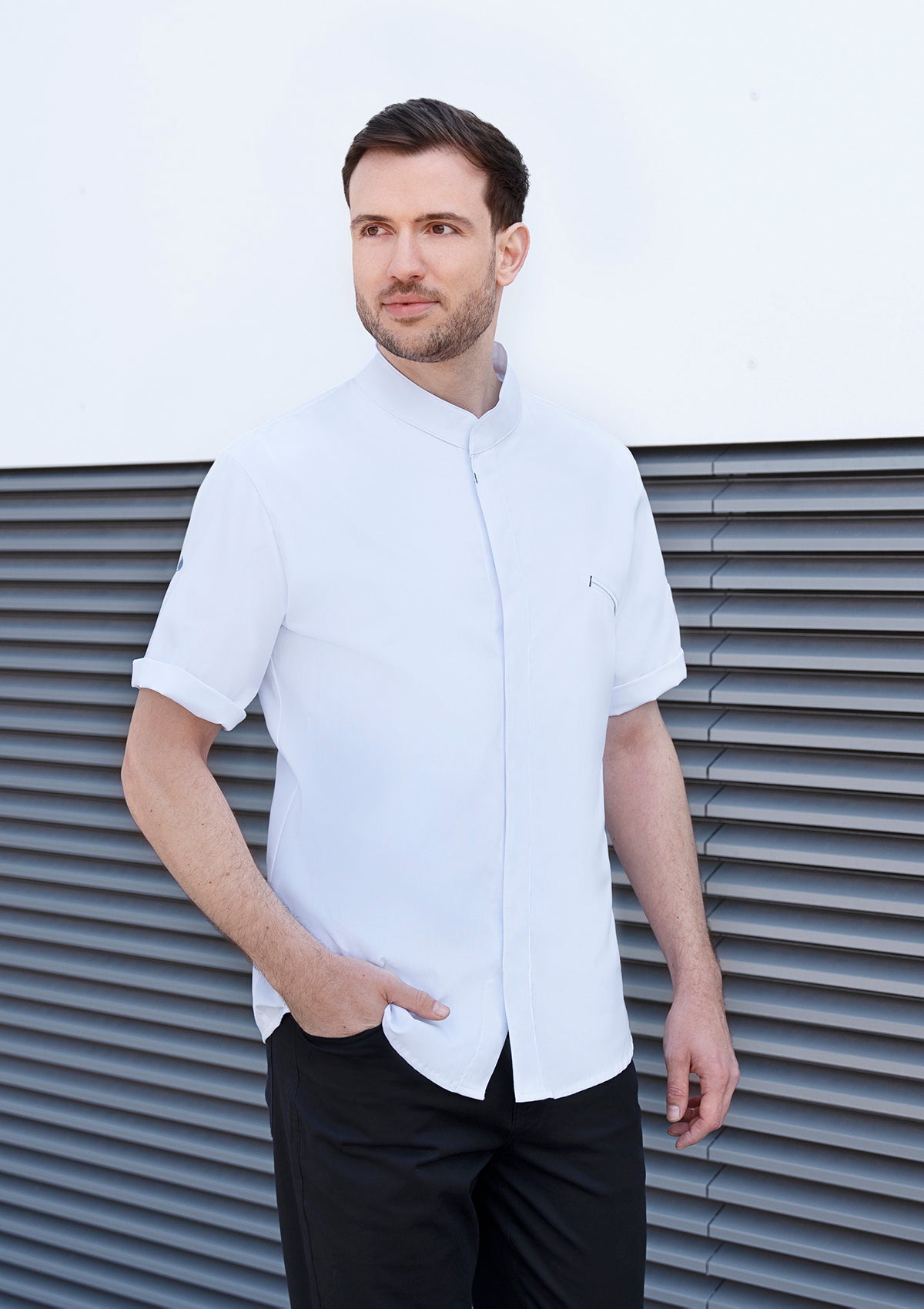 Men's Chef Shirt Short Sleeves Modern-Touch | Karlowsky