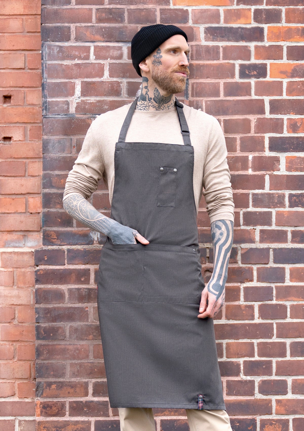 Unisex Latzschürze Denim-Style ROCK CHEF® Stage2