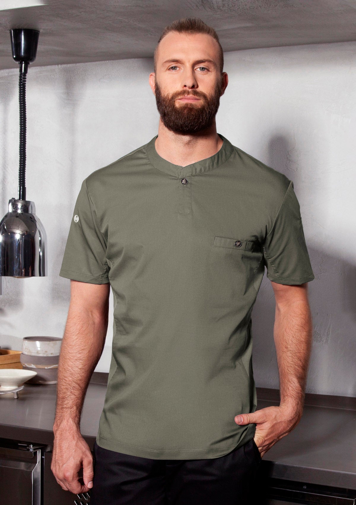 Men's Chef Shirt Performance Slim-Fit Short Sleeves | Karlowsky