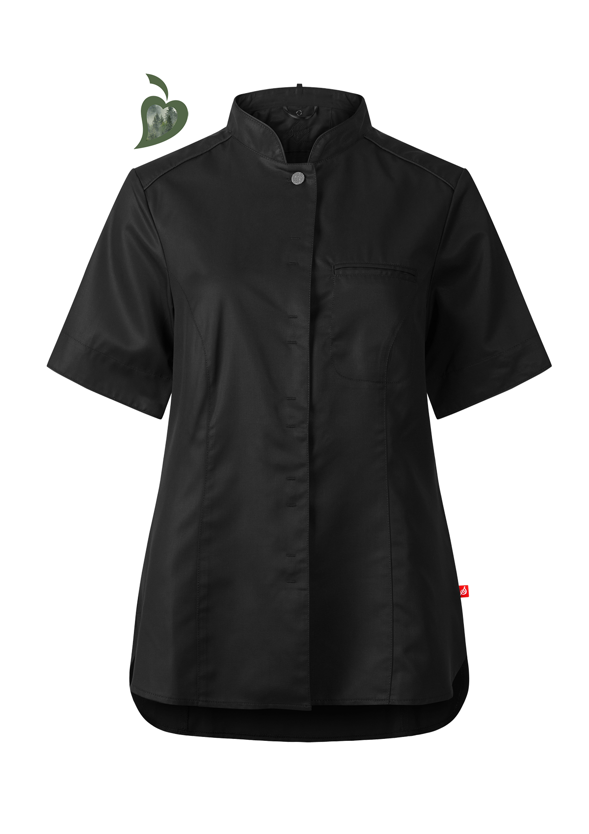 Women's Chef Shirt In Fine Quality Slim-Fit Short Sleeves | Segers