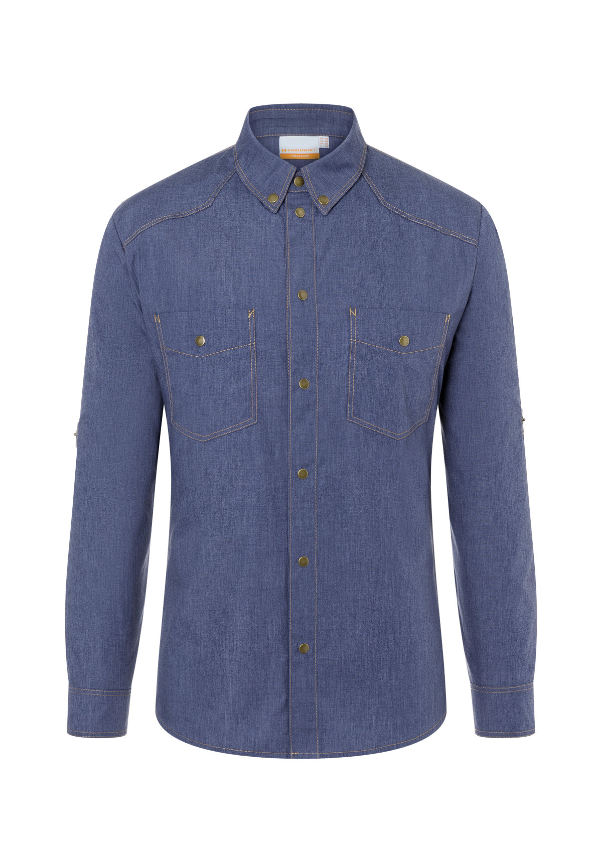 Herren Kochhemd Jeans-Stil Button-Down Langarm | Karlowsky