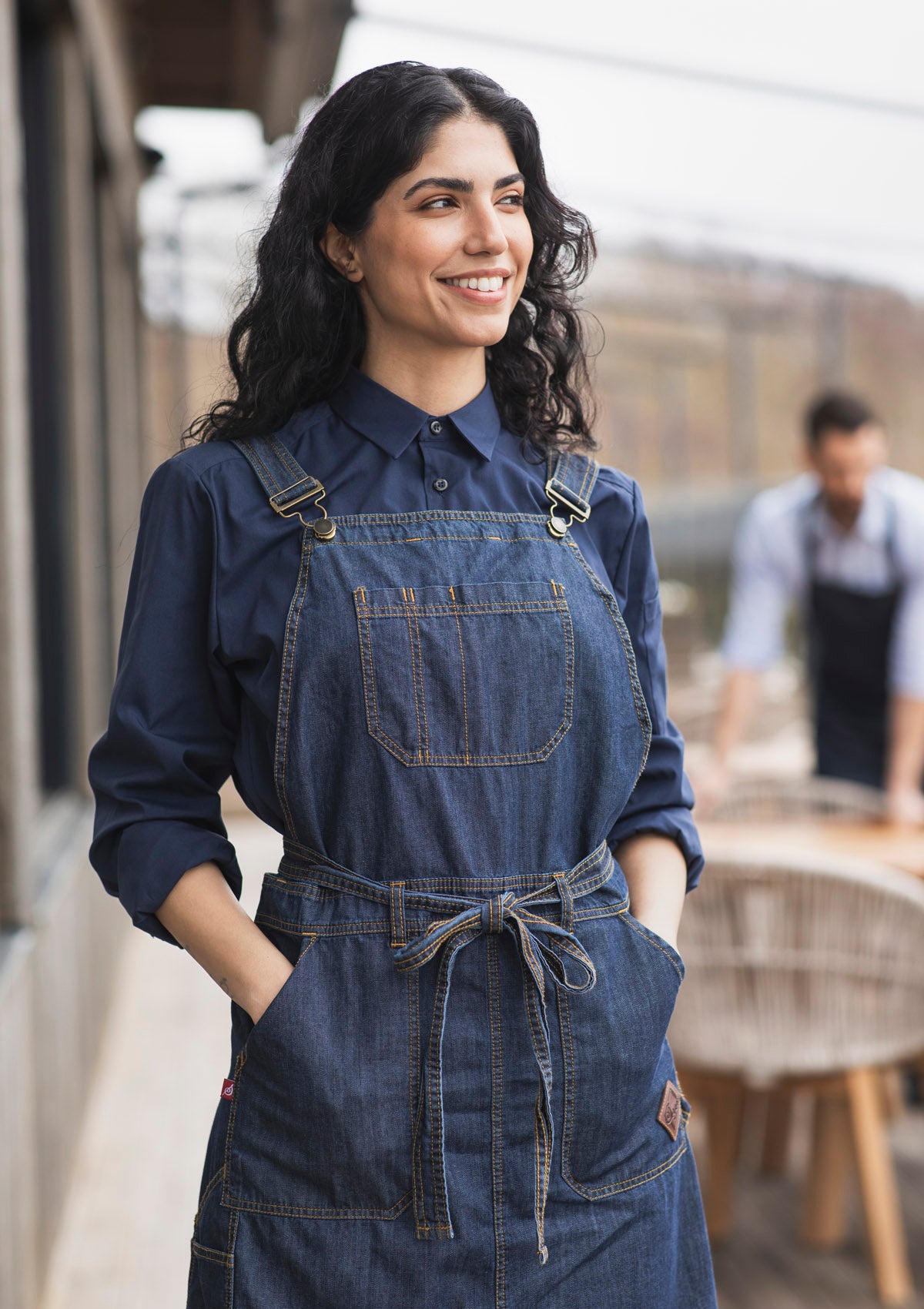 Unisex Latzschürze Latzhosen-Stil
