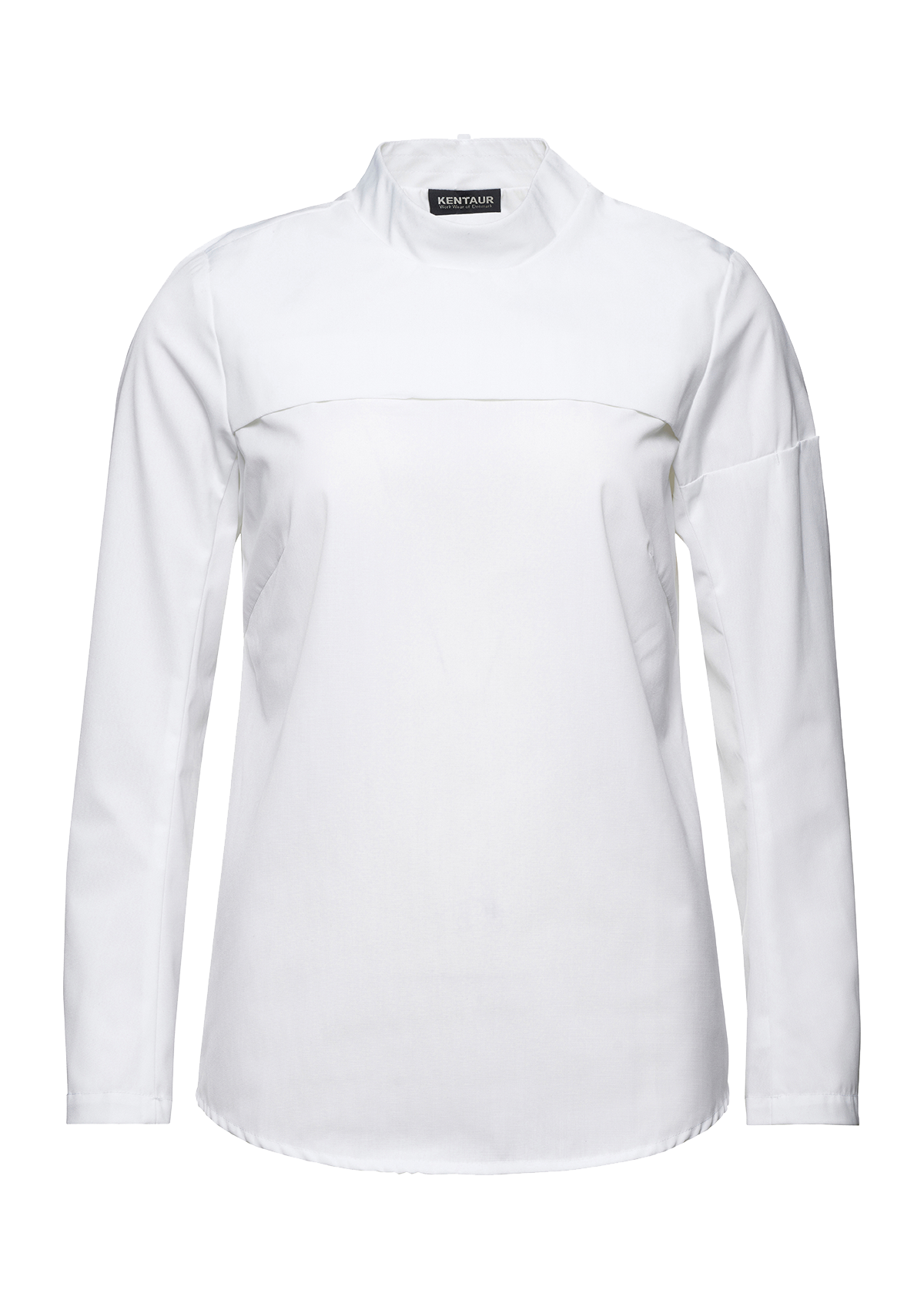 Damen Popover Kochhemd Figurnah Langarm