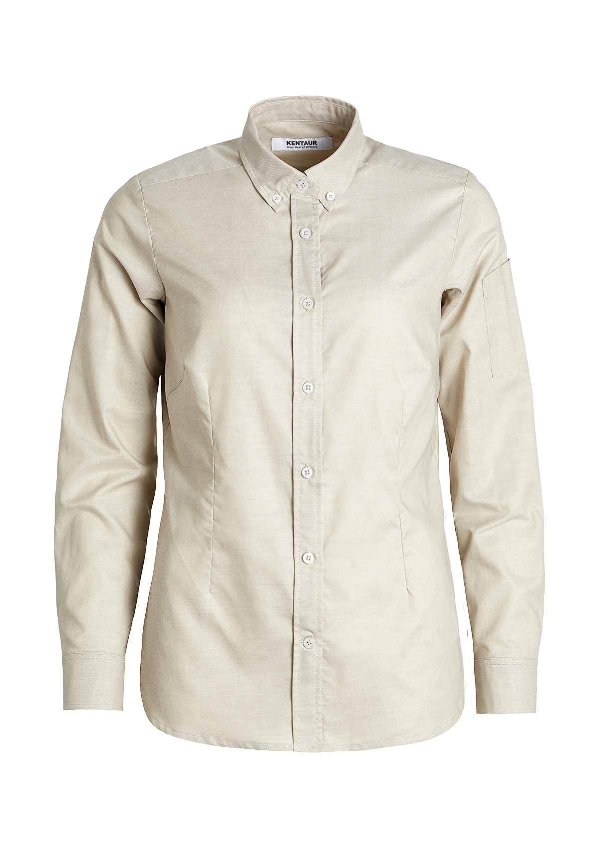Damen Oxford Servicehemd Button-Down Langarm