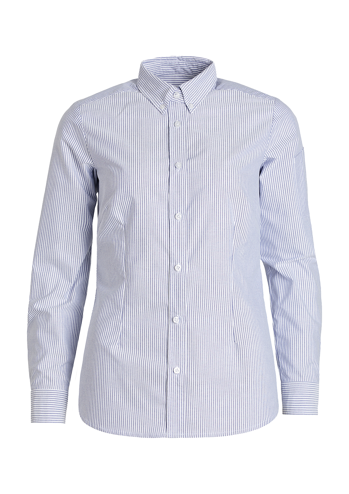 Damen Oxford Servicehemd Button-Down Langarm