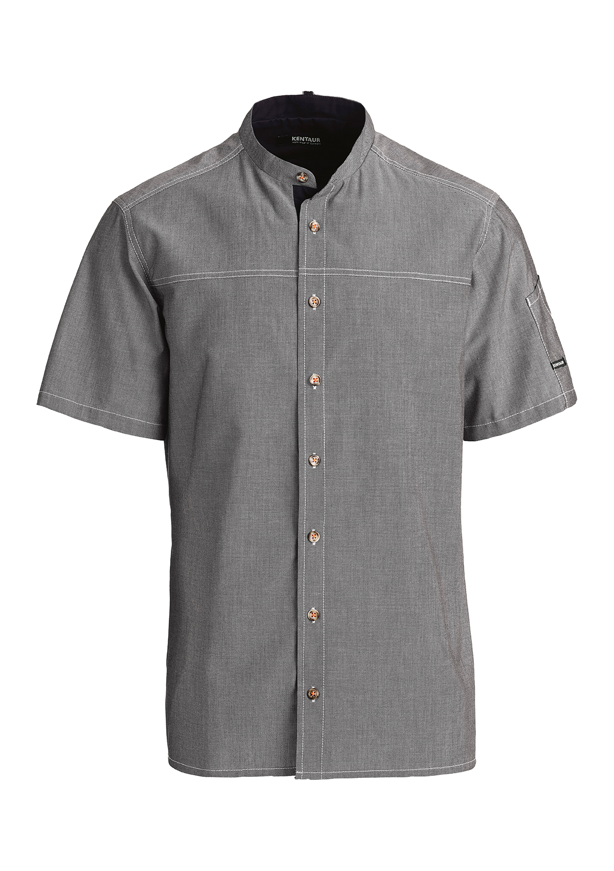 Chef & Service Modern Shirt with Contrast Thread Short Sleeves Unisex
