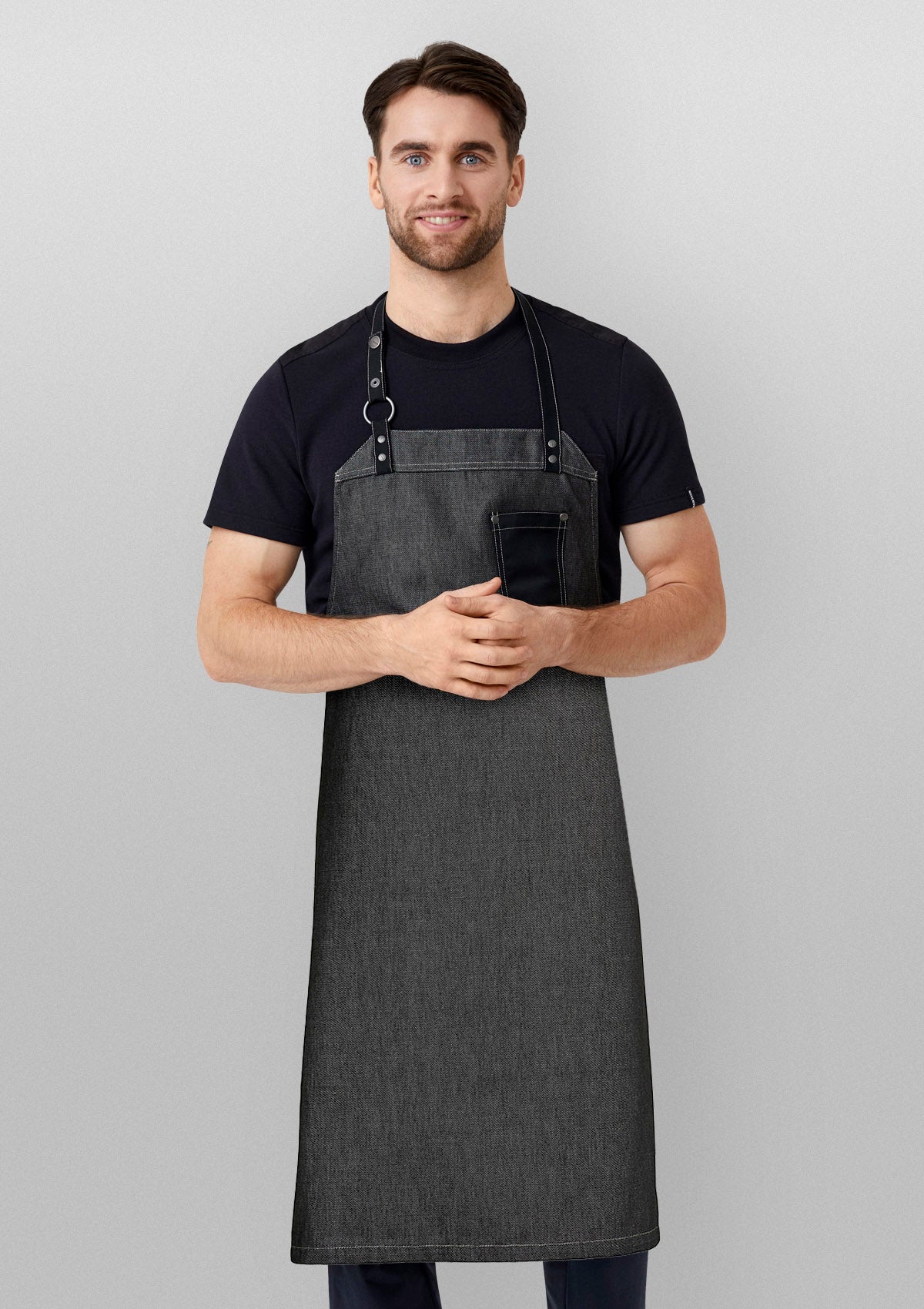 Raw Latzschürze mit Metallring & Nieten Unisex