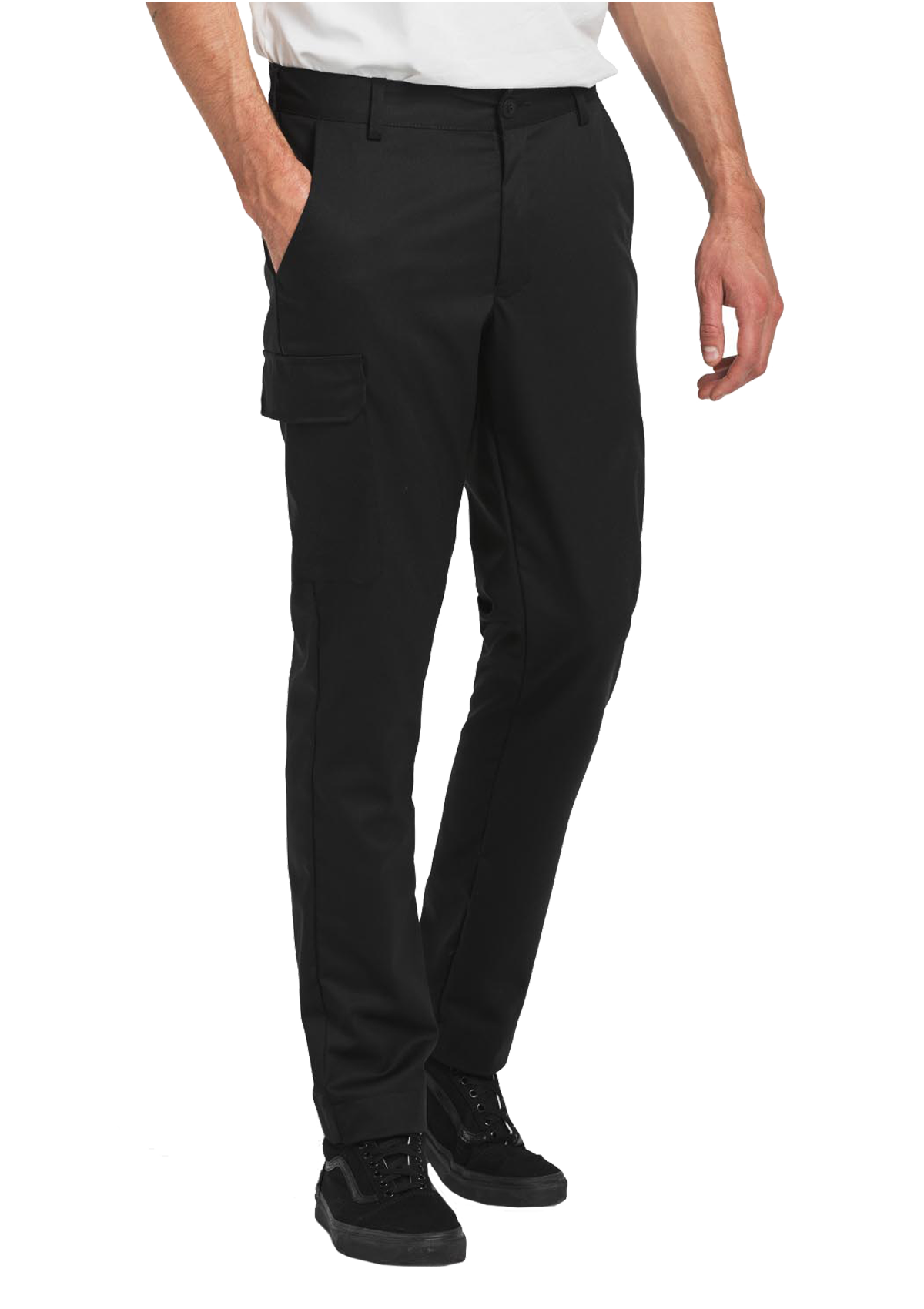 Unisex Stretch Chinohose mit Beintasche