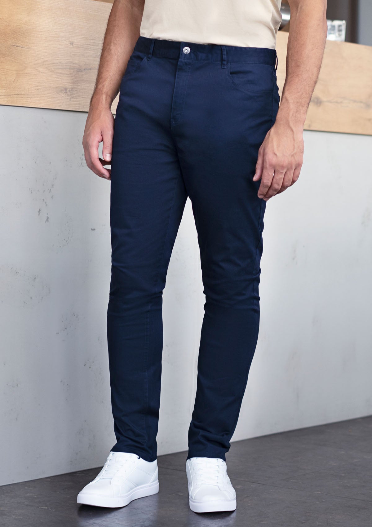 Herren Kochhose 5-Pocket Nachtblau