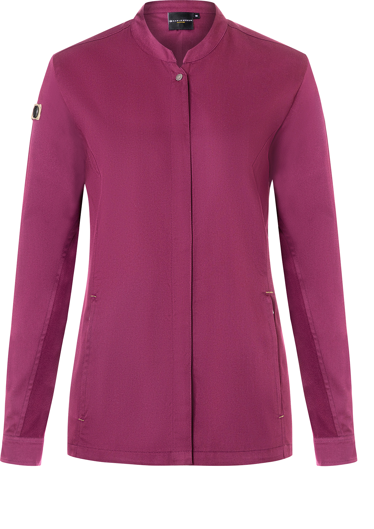 Damen Kochhemd Langarm Fuchsia Green-Generation