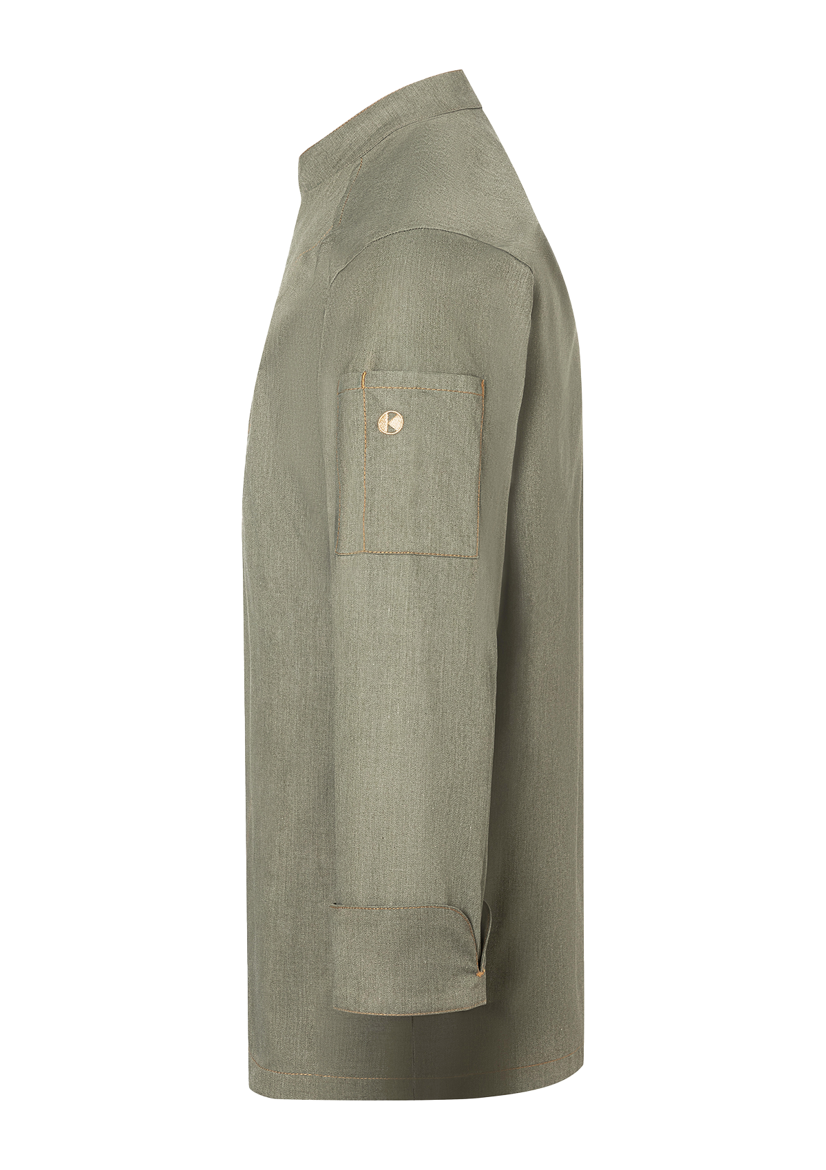 Herren Kochjacke Jeans-Look Langarm Vintage