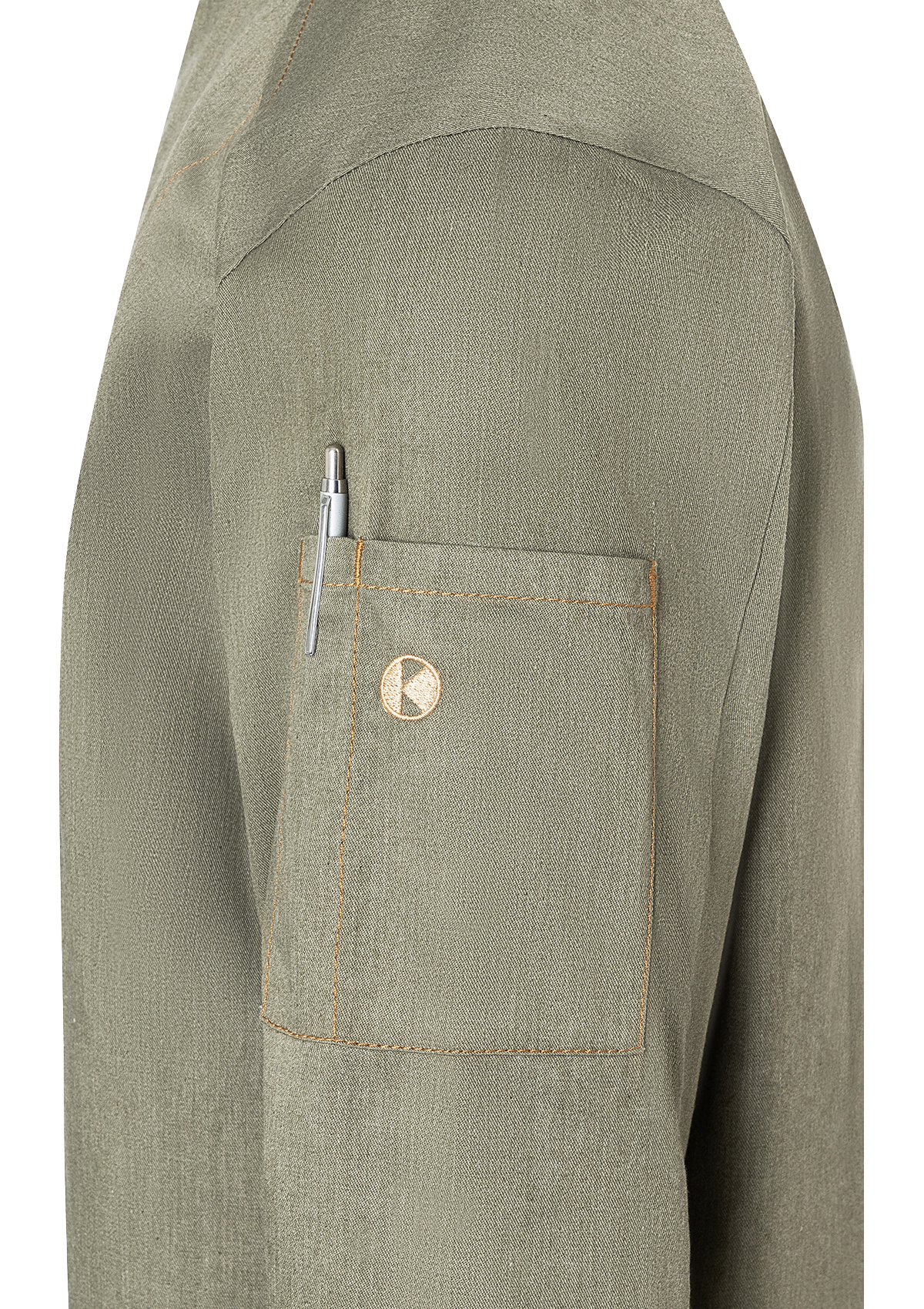 Herren Kochjacke Jeans-Look Langarm Vintage