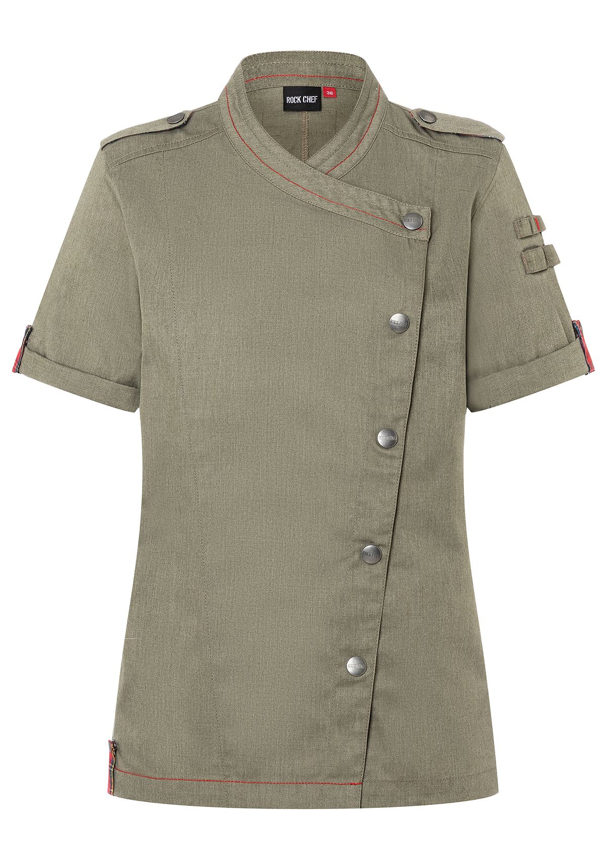 Damen Kochjacke Jeanslook Kurzarm ROCK CHEF®