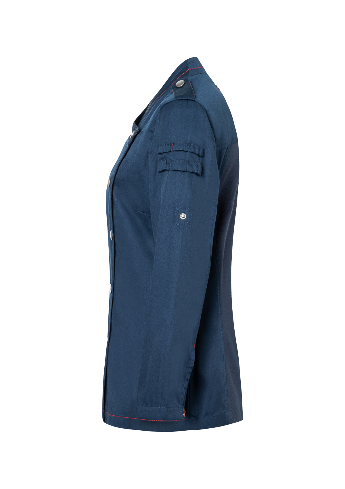 Long-sleeved Women´s Chef Jacket Denim-Style ROCK CHEF®-Stage2 (Sustainable)