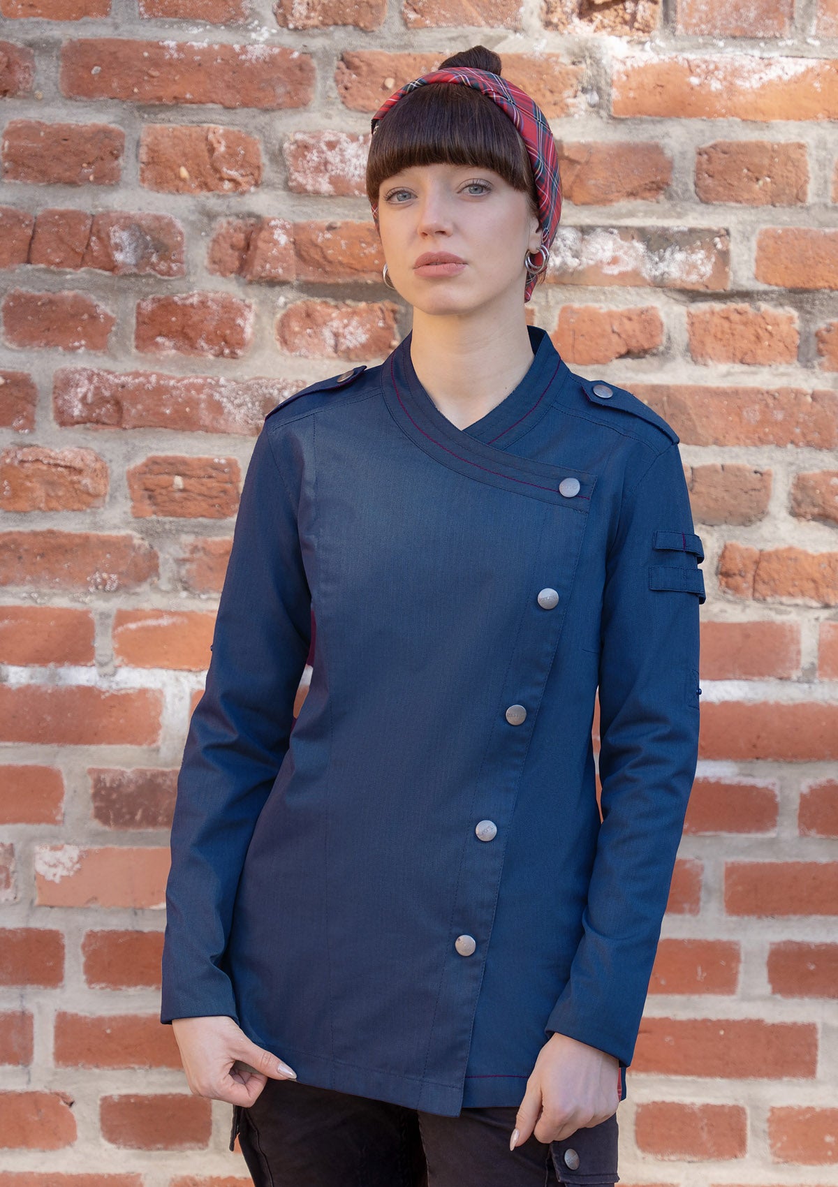 Damen Kochjacke Denim-Style ROCK CHEF® Stage2 Langarm (Nachhaltig)