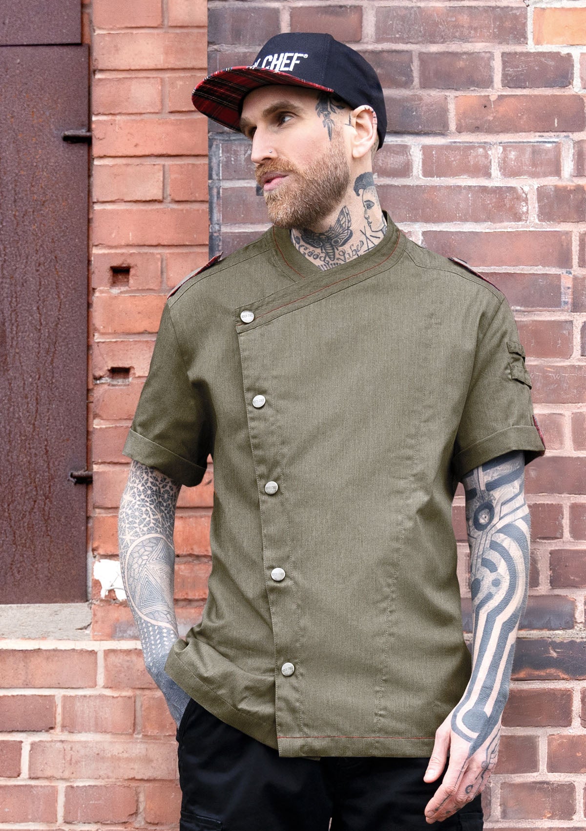 Herren Kochjacke Jeanslook Kurzarm ROCK CHEF®