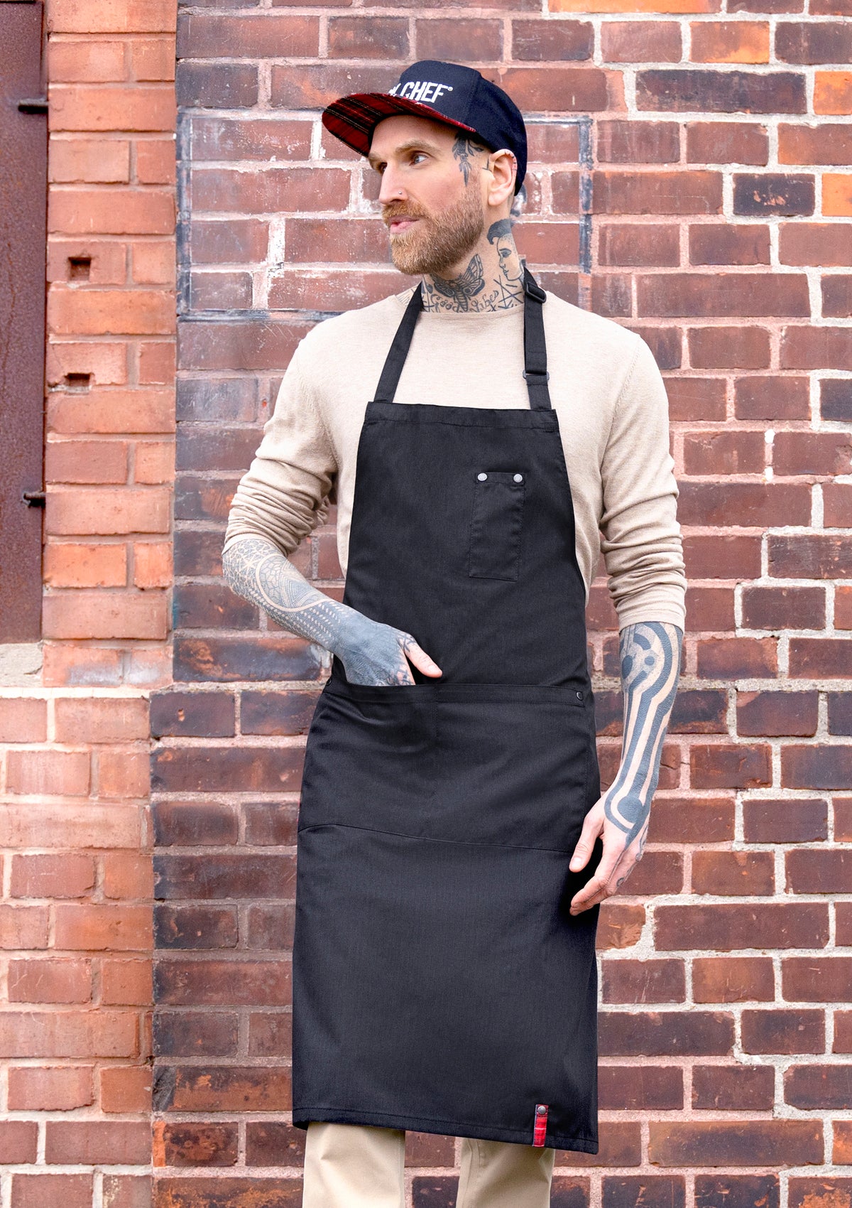 Unisex Latzschürze Mit Schnalle & Taschen ROCK CHEF®