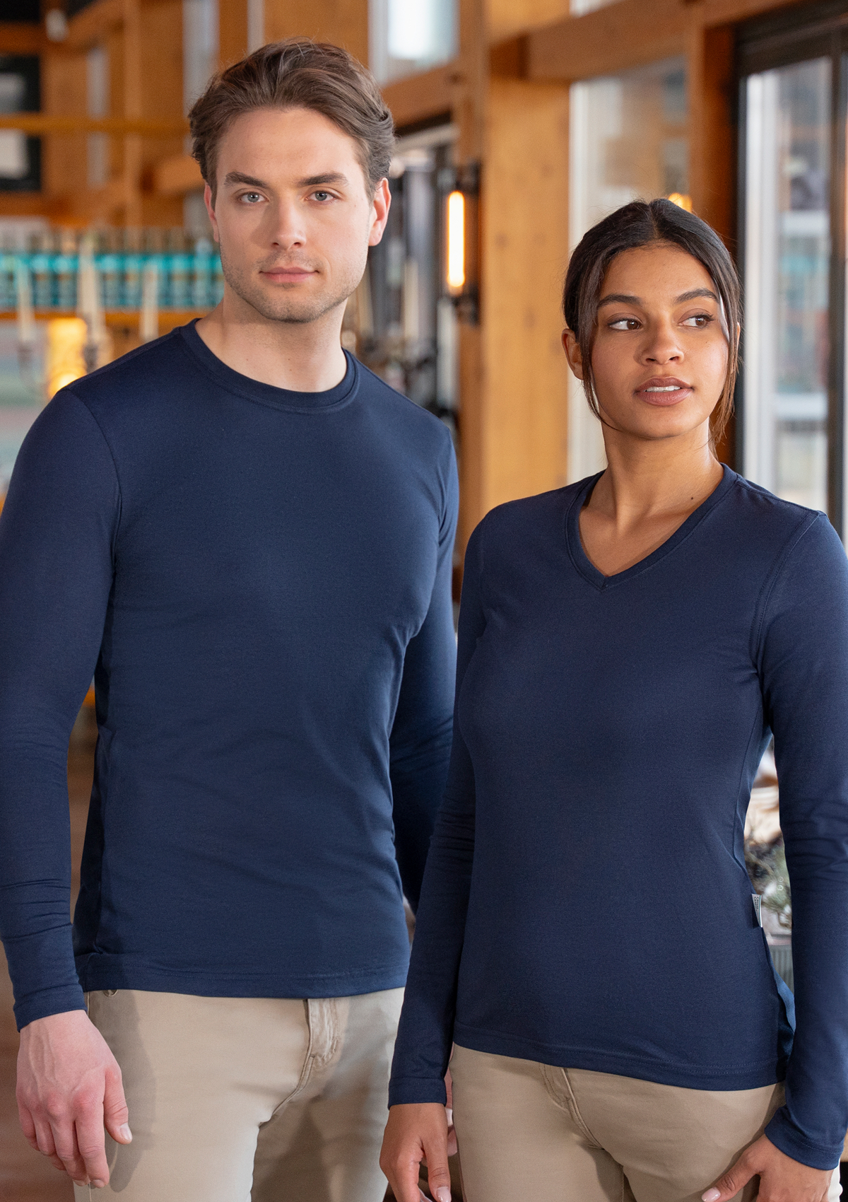 Herren Workwear Shirt Casual-Flair Langarm