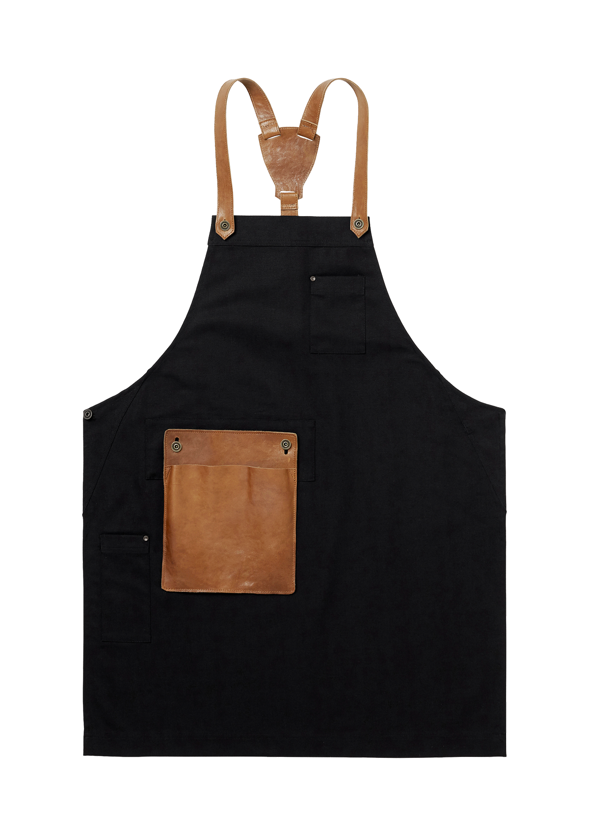 Latzschürze mit Lederdetails Unisex