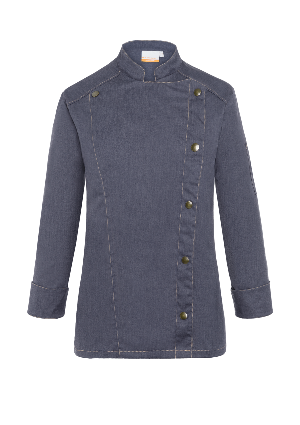 Damen Kochjacke Jeans-Stil Langarm