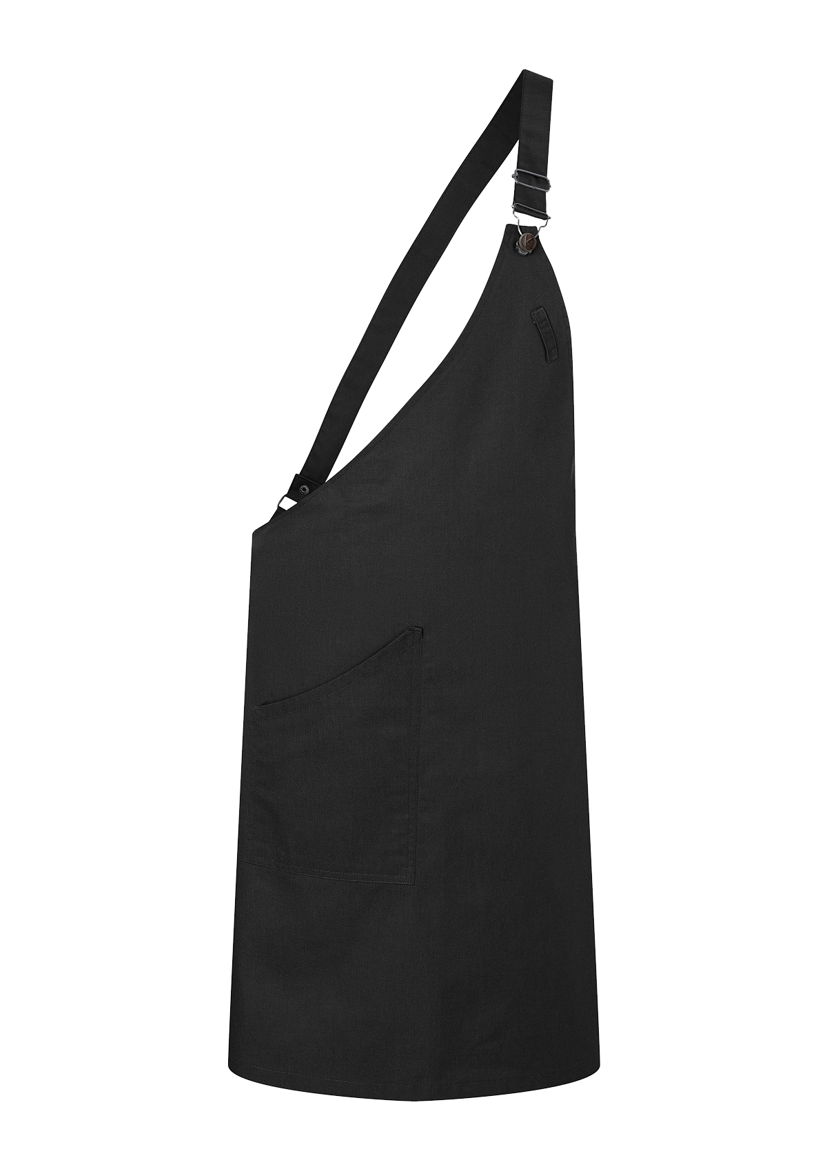 Asymmetrische Latzschürze mit Tasche Unisex