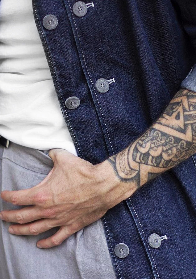 Maßgeschneiderte Kochjacke Sydney Denim Langarm Unisex | U.C.W